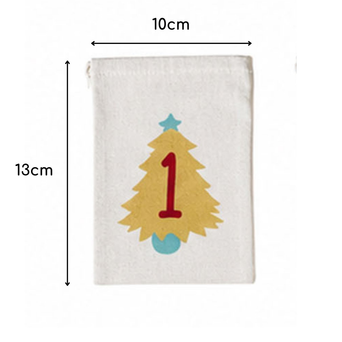 howa XXL Deko Weihnachtsbaum aus Holz mit 24 Adventskalender Säckchen 8813