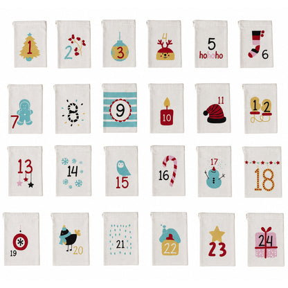 befüllbare Adventskalender Säckchen