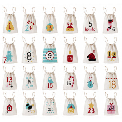 befüllbare Adventskalender Säckchen