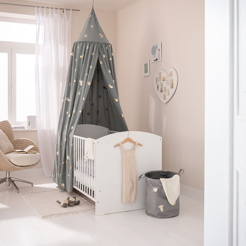 Baldaquin ciel de lit tente de jeu "Space" gris, effet brillant, hauteur 250 cm 85042