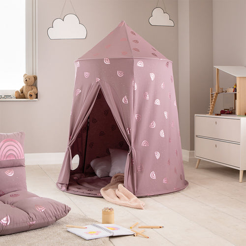 howa Kinderzelt Spielzelt "Rainbow" inkl. Bodenmatte malve, Glanzeffekt, Höhe 140cm 85031