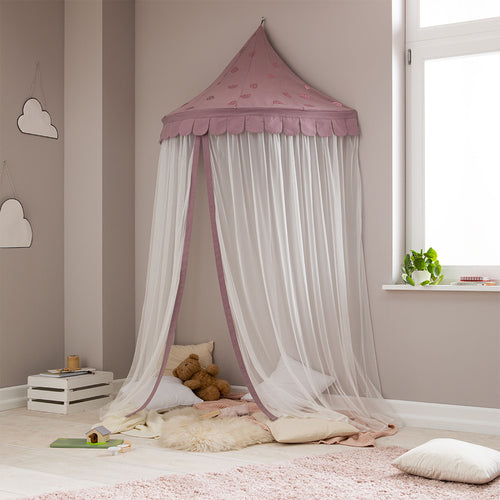 howa Wall Canopy Bed Canopy "Rainbow" Mauve, Glossy Finish, Height 235 cm 85061