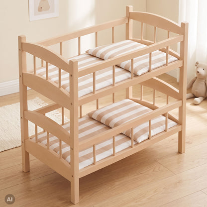 howa Puppenbett Etagenbett aus Holz "stripes" teilbar 24403