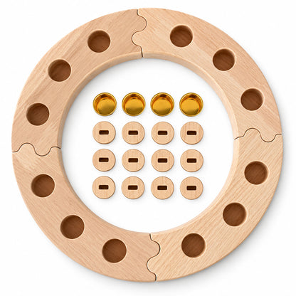 howa 2in1 Adventskranz & Geburtstagskranz aus Holz 8812