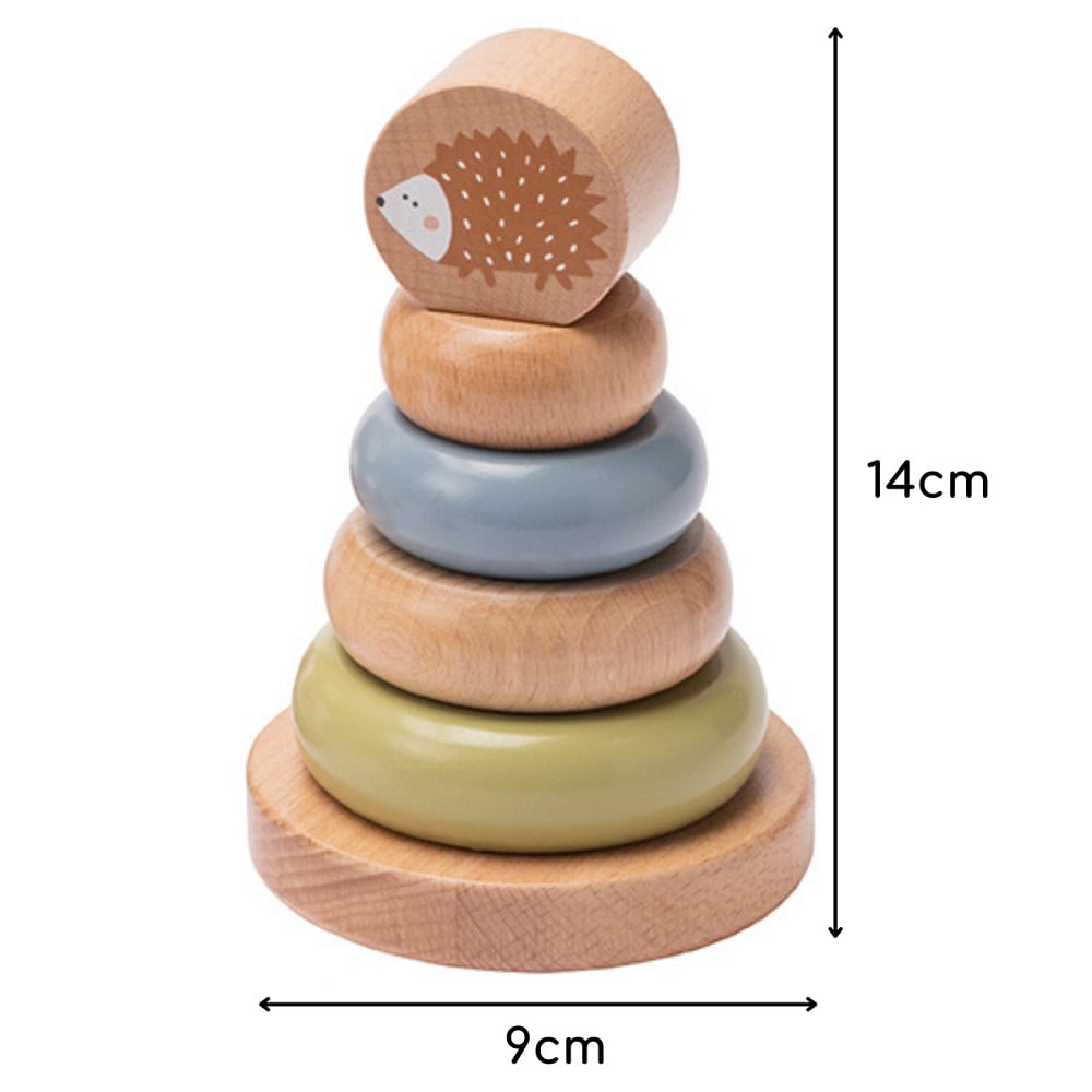 Jouet moteur en bois howa, boucle motrice, tour d'empilage, blocs "Little woods" 3 pièces 6028