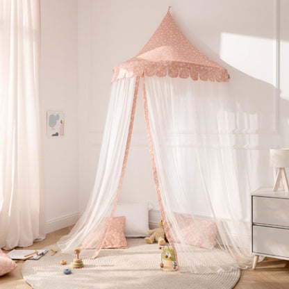 howa Wall Canopy Bed Canopy "Flowers" apricot, height 235cm 85062