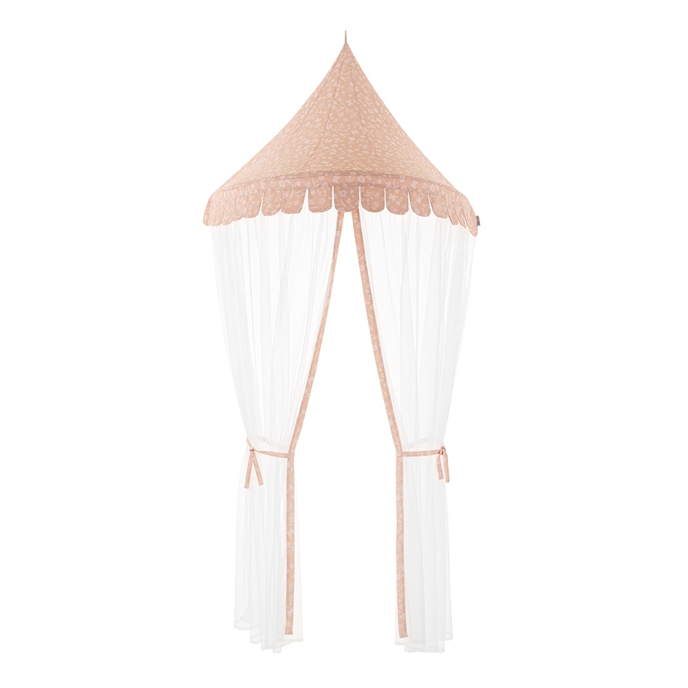 howa Wall Canopy Bed Canopy "Flowers" apricot, height 235cm 85062