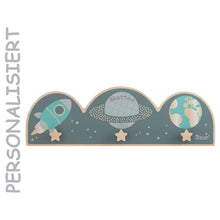 Appendiabiti in legno per bambini "Space" colorato - personalizzato 88019