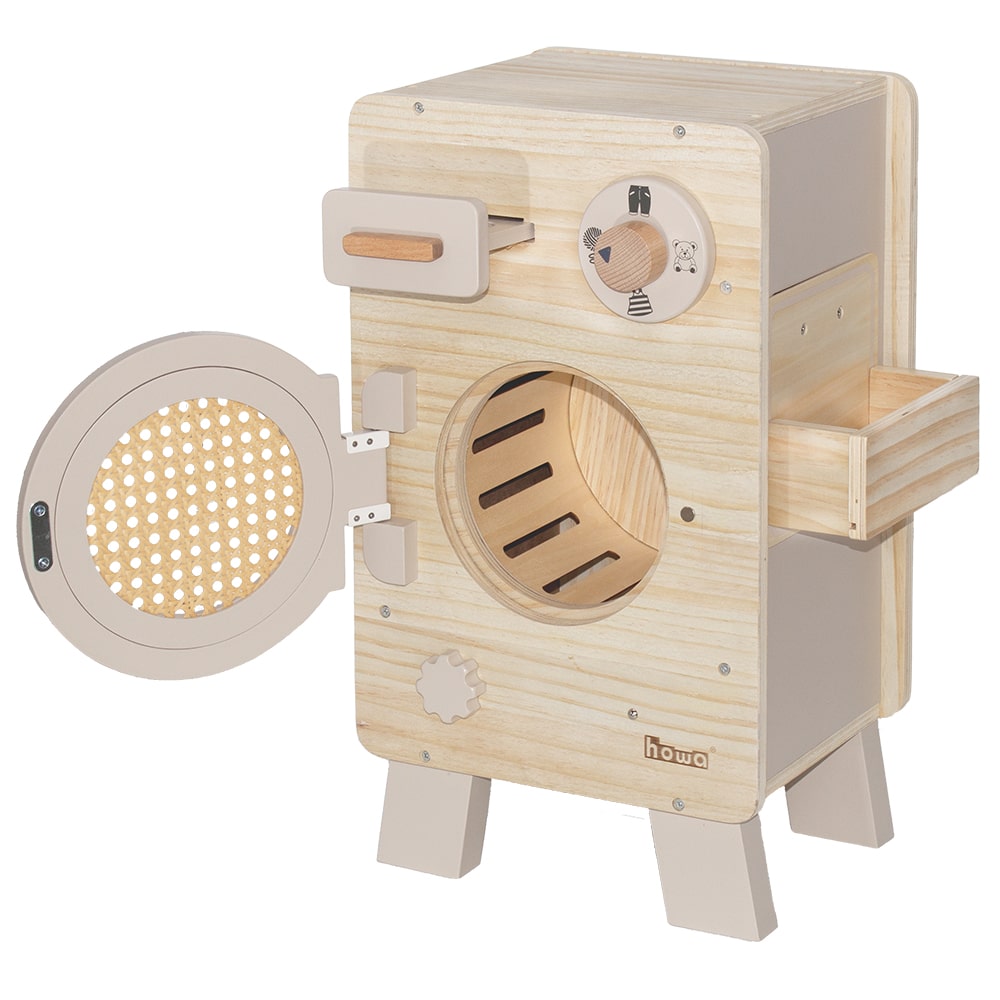 howa Kinderwaschmaschine aus Holz natur beige 48261