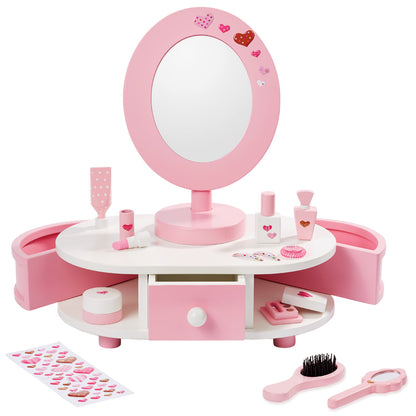 coiffeuse en bois pour enfants "Little Lady" avec 12 accessoires 5001