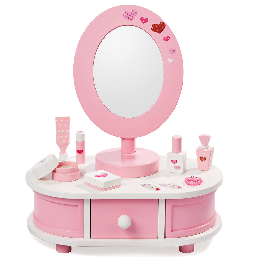 coiffeuse en bois pour enfants "Little Lady" avec 12 accessoires 5001