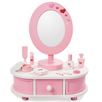 coiffeuse en bois pour enfants "Little Lady" avec 12 accessoires 5001