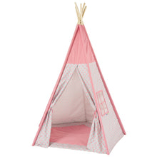 howa Kinderzelt Spielzelt Tipi "Stars" inkl. Bodenmatte rosa, H185xB140xT120cm 8501